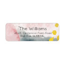 Search for fancy return address labels Watercolor