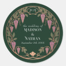 Search for art nouveau wedding stickers Elegant