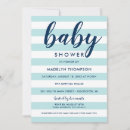 Search for navy blue stripes baby shower invitations Modern