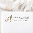 Search for black and white gold return address labels Script