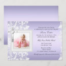 Search for pretty christening invitations Purple