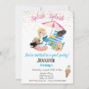 Search for gold mermaid birthday invitations Pool party