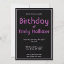 Search for pink white birthday invitations Minimalist