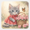 Recherche de chaton adorable autocollants Fleurs