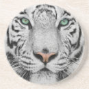 Recherche de tigre blanc dessous de verres Félin