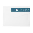 Search for happy snowman return address labels Seasonal