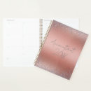 Search for rose gold planners Brushed metal