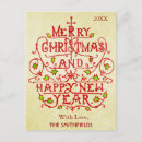 Search for old fashioned christmas postcards Typography