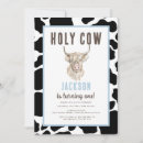 Recherche de holy cow birthday invitations Impression de vache