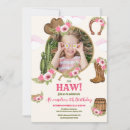 Search for pink cowgirl birthday invitations Western