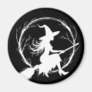 Recherche de nuit de halloween magnets Sorcière