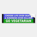 Search for vegetarianism bumper stickers Green