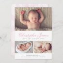 Search for modern minimalist birth announcement cards Pink