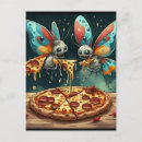 Recherche de pizza drôle cartes postales Manger