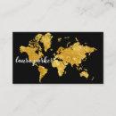 Search for gold ticket business cards World map