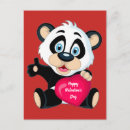 Recherche de panda valentine cartes postales Rouge