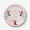 Recherche de chevaux assiettes en papier Cowboy