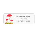 Search for toadstools return address labels Woodland