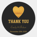 Search for gold foil wedding stickers Thank you