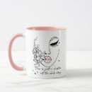 Search for lashes and lips mugs Black and white