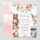 Search for greenery eucalyptus baby shower invitations Woodland animals