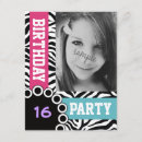 Search for zebra print party invitations Girls