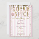 Search for sugar and spice invitations Gold