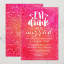 Search for eat drink and be married invitations Pink