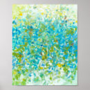 Recherche de bleu turquoise abstraite moderne posters Vert