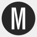Search for black and white monogram stickers Bold