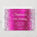 Search for hot pink 50th birthday invitations Glamourous