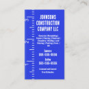 Search for ruler business cards Construction