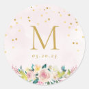 Search for blush pink monogram stickers Rustic