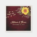 Search for sunflower wedding napkins Burgundy