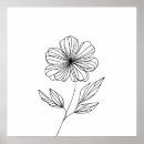 Search for black and white flower posters Simple