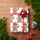 Search for funny christmas wrapping paper Gingerbread man
