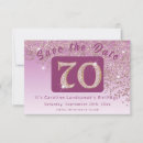 Search for 70th birthday save the dates Glitter