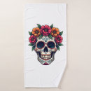 Search for sugar skull bath towels Skeleton