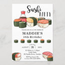 Search for sushi birthday invitations Cute