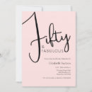 Search for blush pink 50th birthday invitations Fifty and fabulous birthday