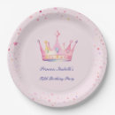 Search for princess crown plates Princess birthday party