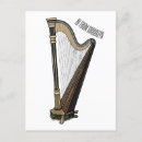 Recherche de harpe cartes postales Musique