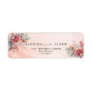 Search for dusty pink return address labels Elegant botanical