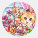 Recherche de animal valentines autocollants Chat