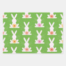 Recherche de lapin heureux papier cadeau Vert