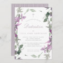 Search for dedication christening invitations Watercolor floral