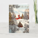 Search for vintage winter village christmas cards Church