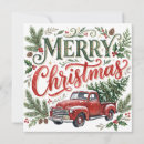 Search for vintage automobile photos cards Red truck