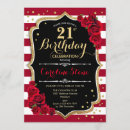 Search for red black and white gold invitations Stripes
