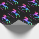 Search for black unicorn wrapping paper Cute